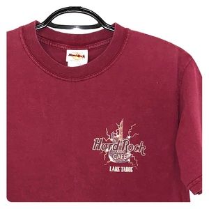 Vintage Tee/ T-shirt Maroon Hard Rock Cafe